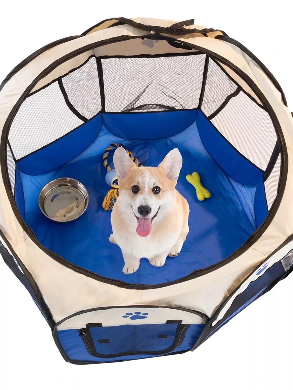 Portable Pet Playpen With Carrying Case